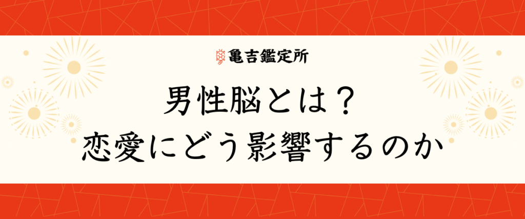 男性脳とは？恋愛にどう影響するのか