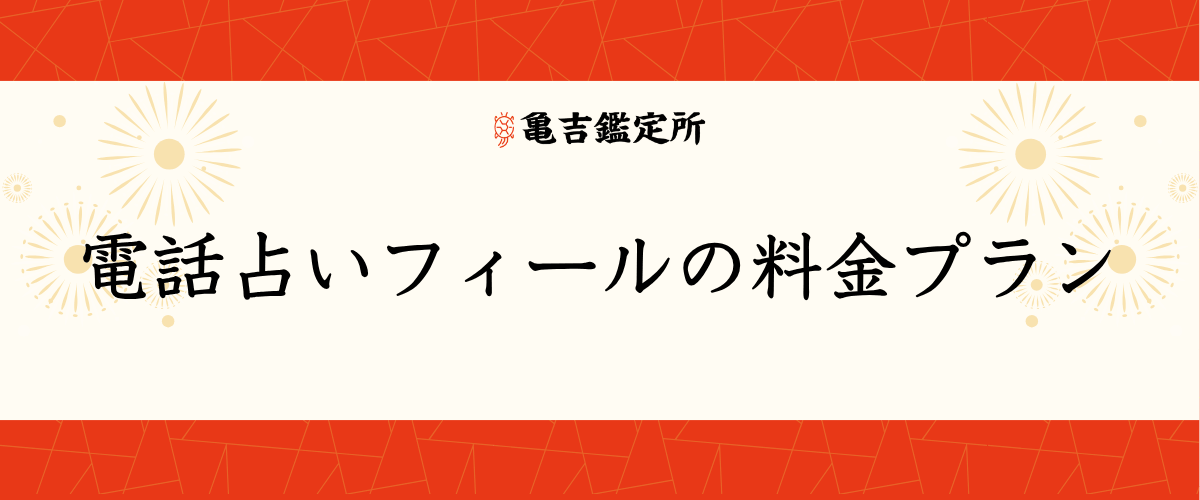 電話占いフィールの料金プラン