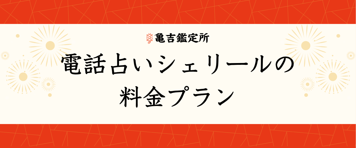 電話占いシェリールの料金プラン