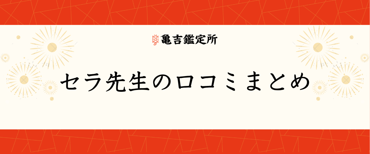 セラ先生の口コミまとめ