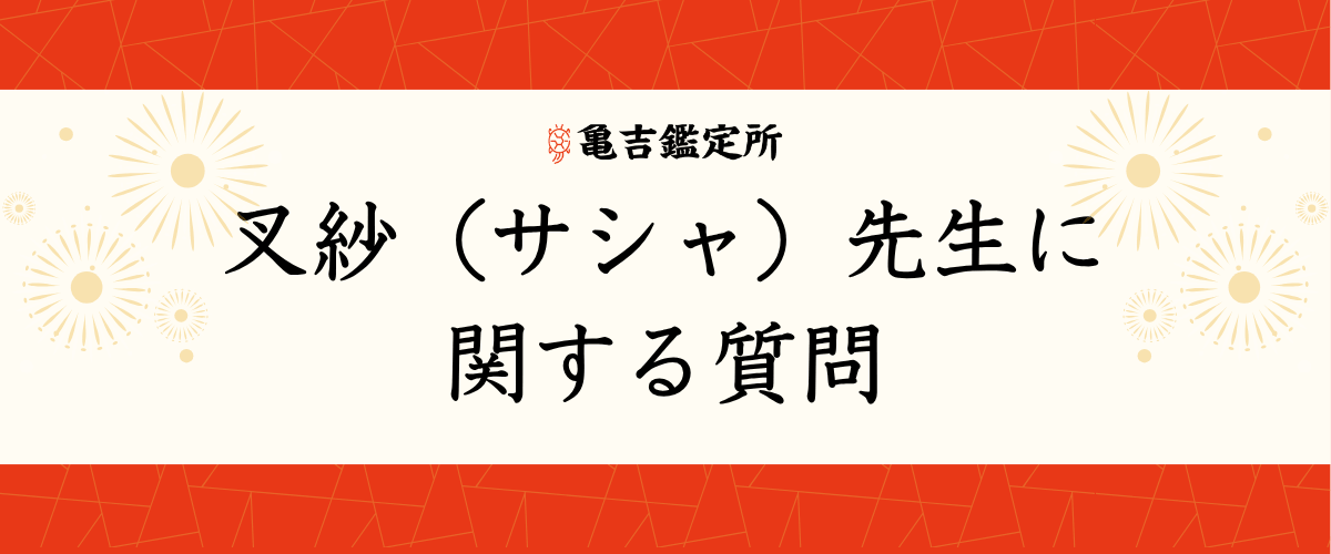 叉紗（サシャ）先生に関する質問